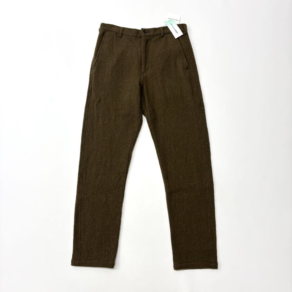 23aw 2025 COMME des GARCONS SHIRT コム デ ギャルソン シャツ 縮絨 パンツ WOOL NYLON TWEED GARMENT MILLED PANTS size S 710-0180