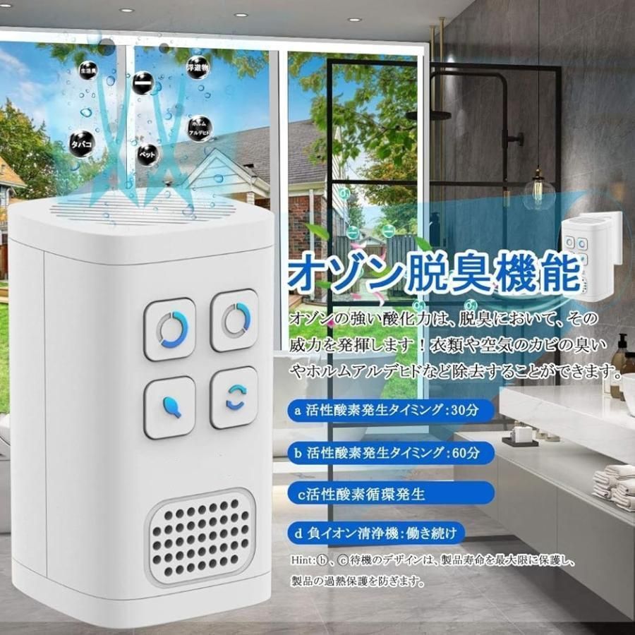 脱臭機 アップグレード版ミニ空気清浄機 オゾン発生器 マイナス