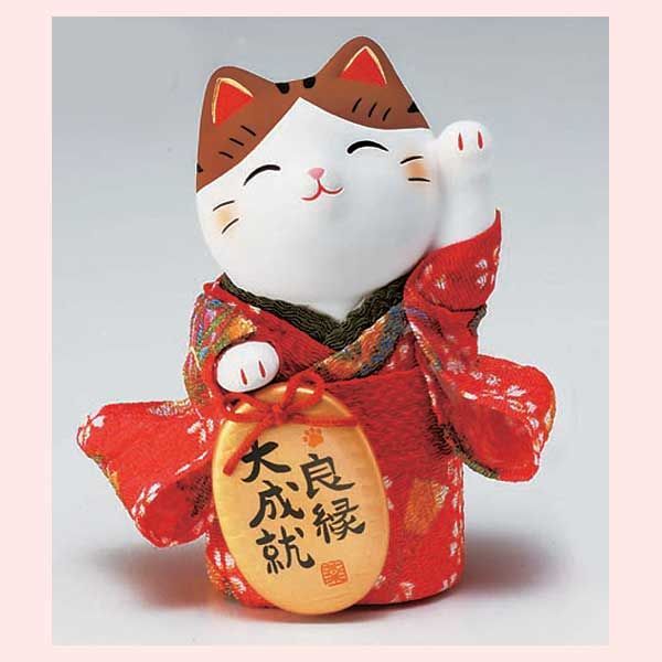 錦彩 ちりめん小伴招き猫(良縁) 7419 ※陶器,まねき猫,開運招福,縁起物,和,民芸品,工芸品,日本,レトロモダン,かわいい,可愛い,キャット,ねこ,置物,ファンシー,着物,縁結び - メルカリ 錦彩 ちりめん小伴招き猫(良縁) 7419 ※陶器,まねき猫,開運招福,縁起物,和,民芸品,工芸品,日本,レトロモダン,かわいい,可愛い,キャット,ねこ,置物,ファンシー,着物,縁結び - メルカリ