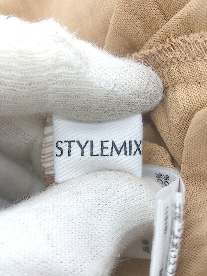 ◇ ◎ STYLEMIXER スタイルミキサー ゆったり シンプル 長袖 ロング ワンピース サイズM ベージュ レディース E  【1305300011336】