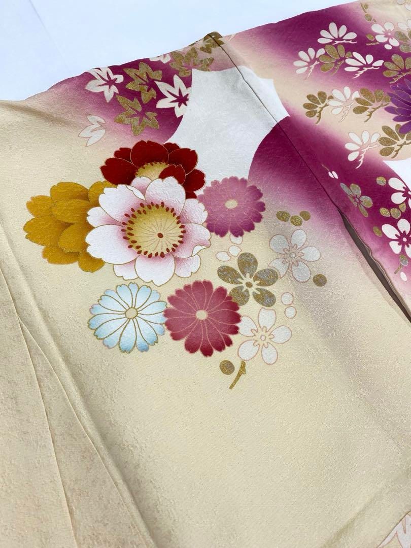 振袖 豪華 金彩 銀彩 銀通し ラメ刺繍 柄八掛 身丈159cm - メルカリ