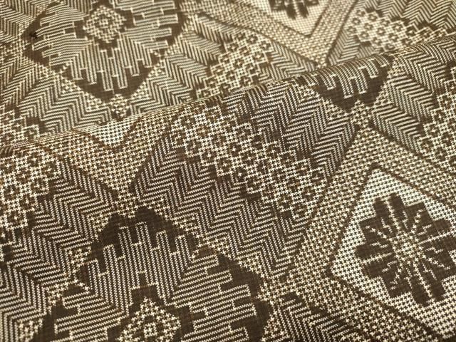 平和屋着物○希少 本場大島紬 龍郷絣 花菱文 正絹 逸品 DAAT1294tw