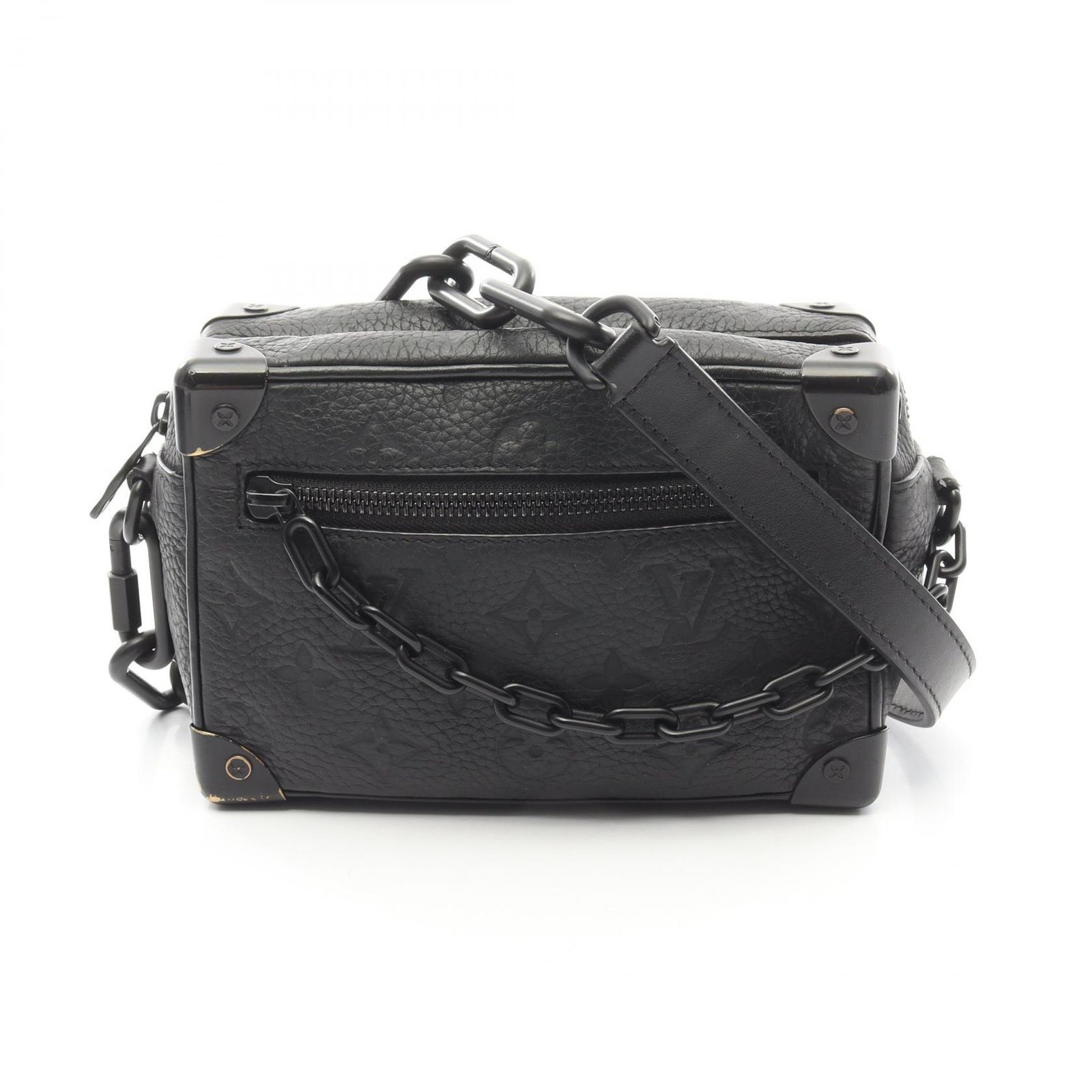 ルイ ヴィトン LOUIS VUITTON ショルダーバッグ ミニ ソフトトランク モノグラムトリヨン ノワール M55702 ノワール レザー ミニ ソフトトランク メンズ Used B