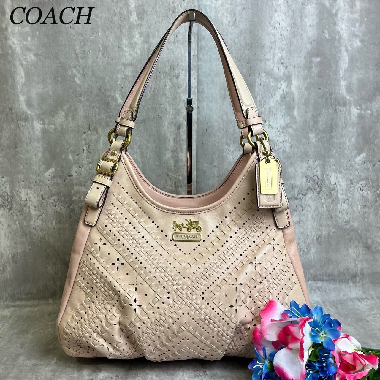 ✨良品✨ COACH コーチ ハンドバッグ トートバッグ 馬車金具 ...