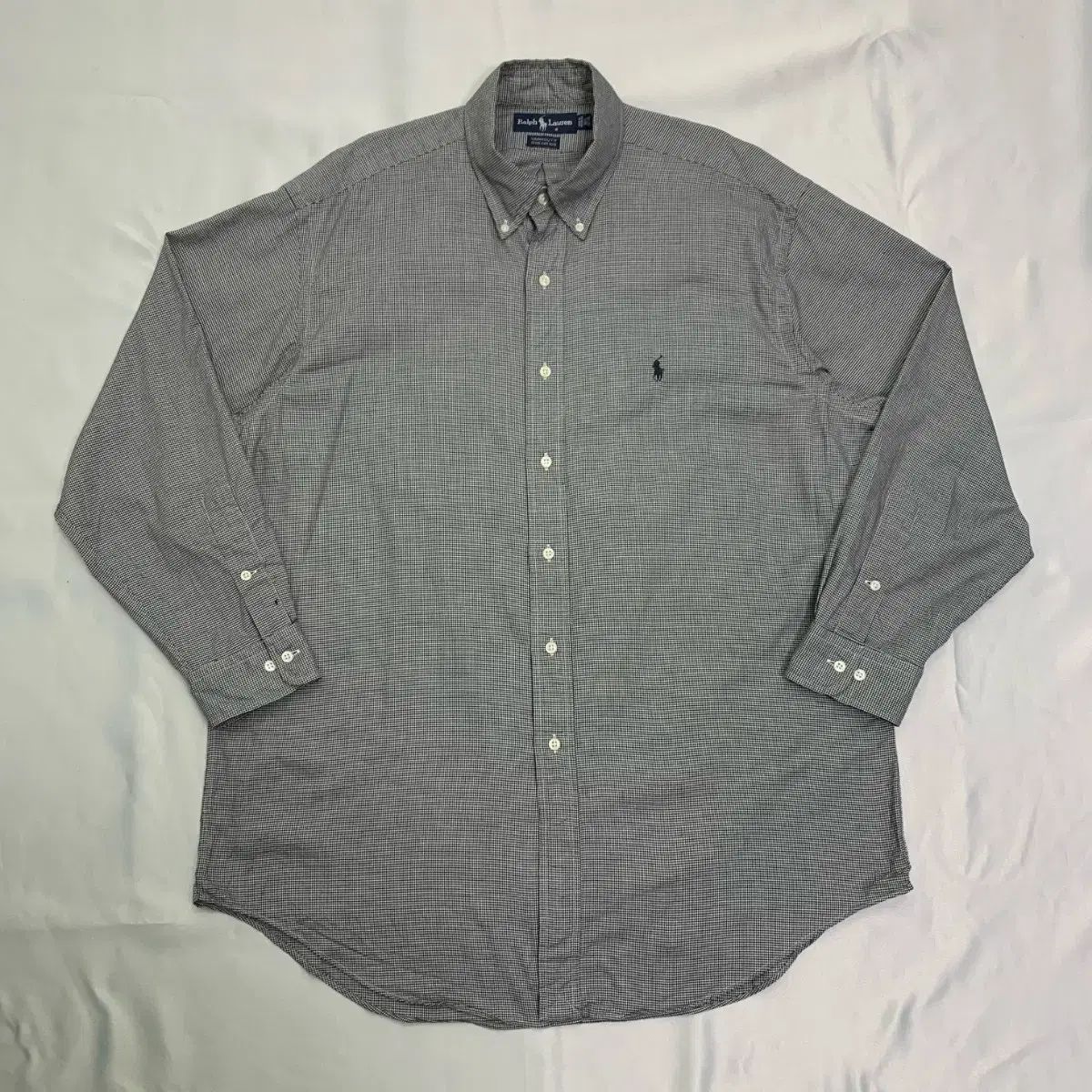 【雷市場（ポンジャン）商品韓国直送】 XL ポロ Ralph Lauren(ラルフローレン) 千鳥格子チェック コットンシャツ ヤーマス