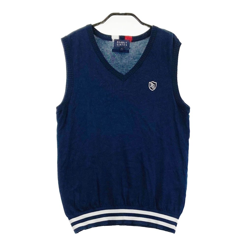 サイズ：1 PEARLY GATES パーリーゲイツ Vネック ニットベスト