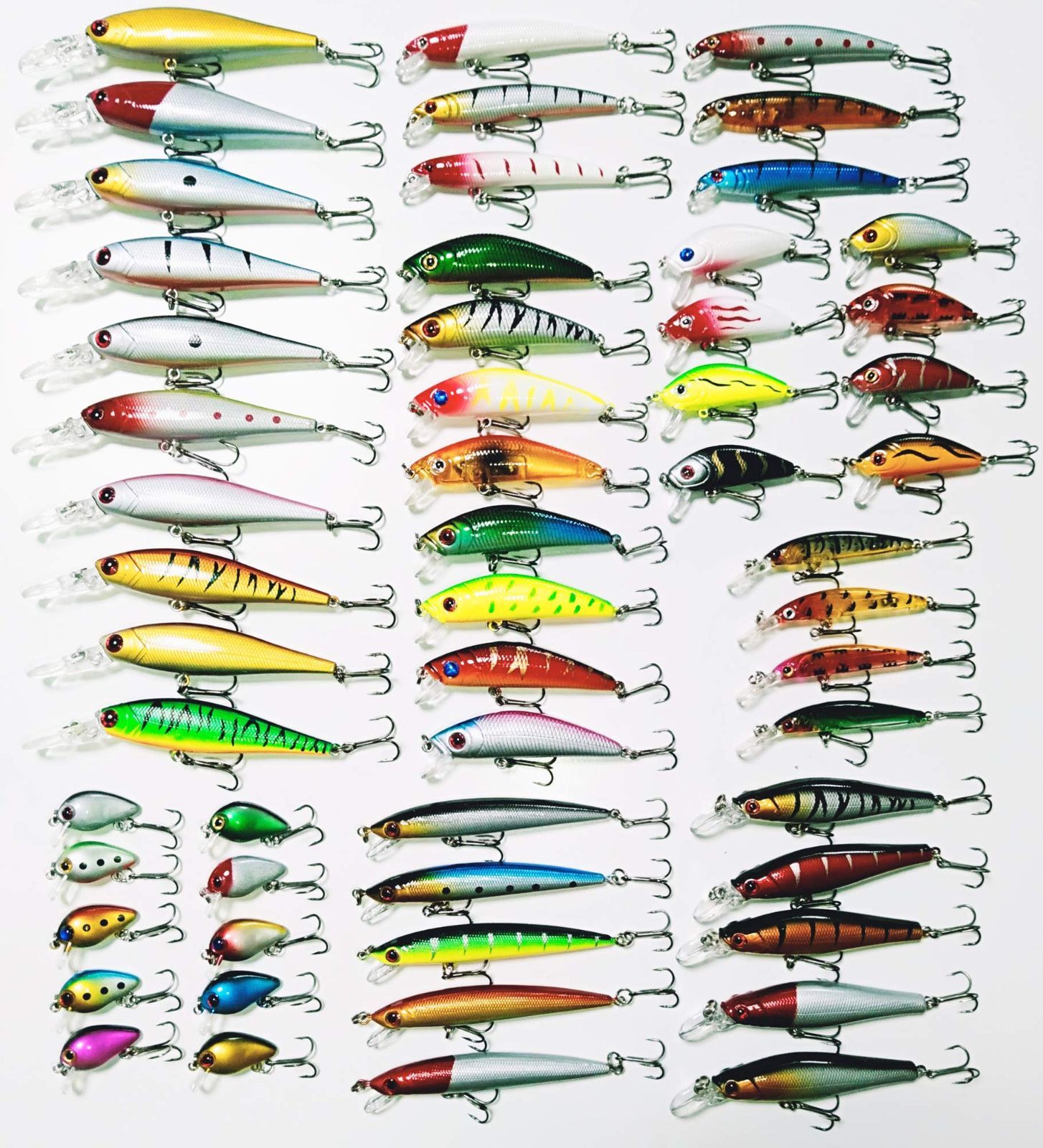 ケース付き Lanx. ルアーセット 56個 釣具セット 大量 川 海 湖 渓流