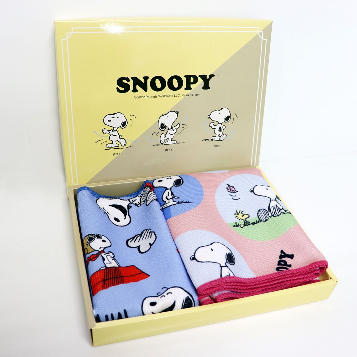 ★スヌーピー SNOOPY PEANUTS 新品 フェイスタオル ハンドタオル 2枚セット 贈り物 プレゼント ギフト GIFT SET  [D2821]一 ACC★QWER