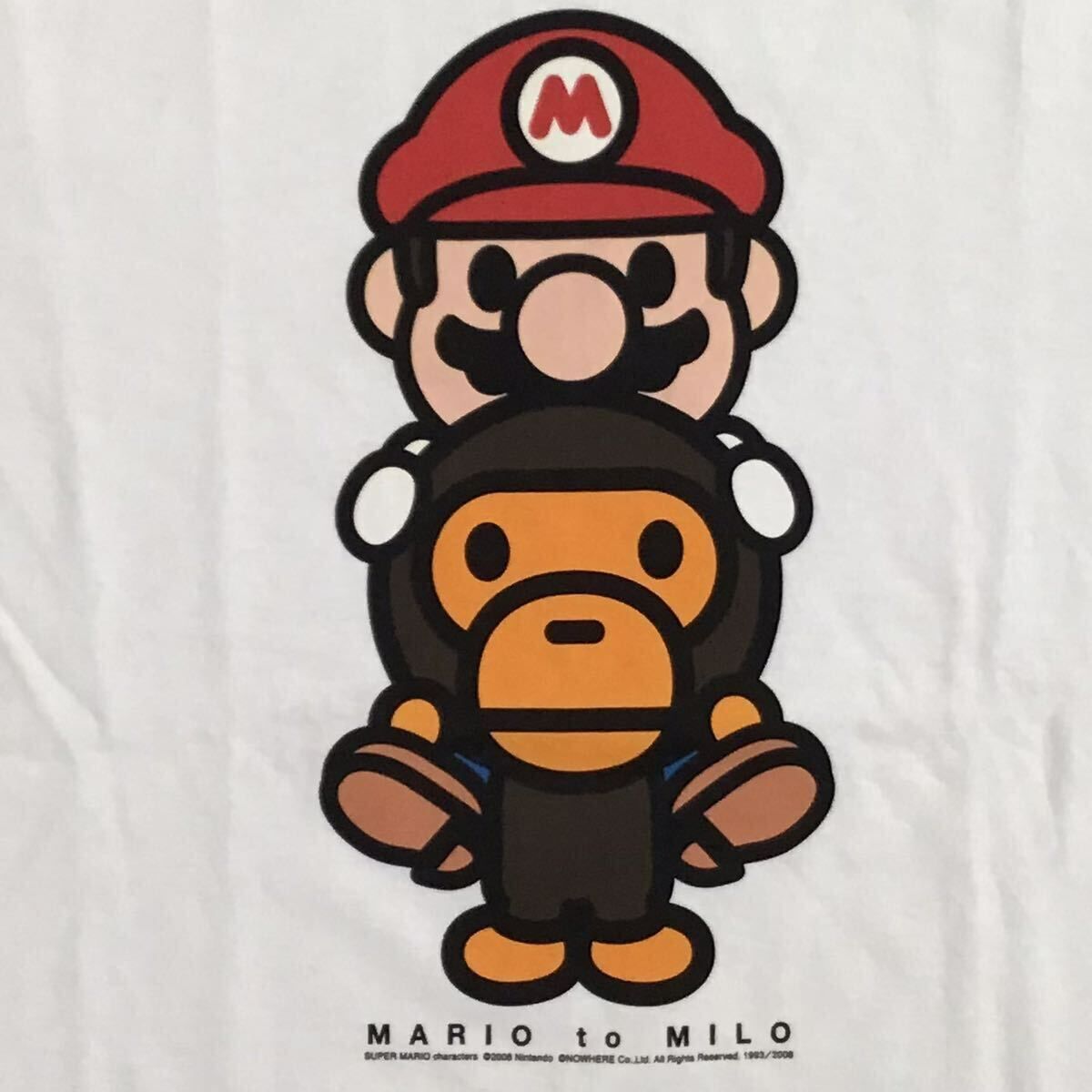 ☆新品☆ Nintendo × BAPE マリオ マイロ Tシャツ Sサイズ a bathing ape Mario BABY MILO エイプ ベイプ  アベイシングエイプ - メルカリ