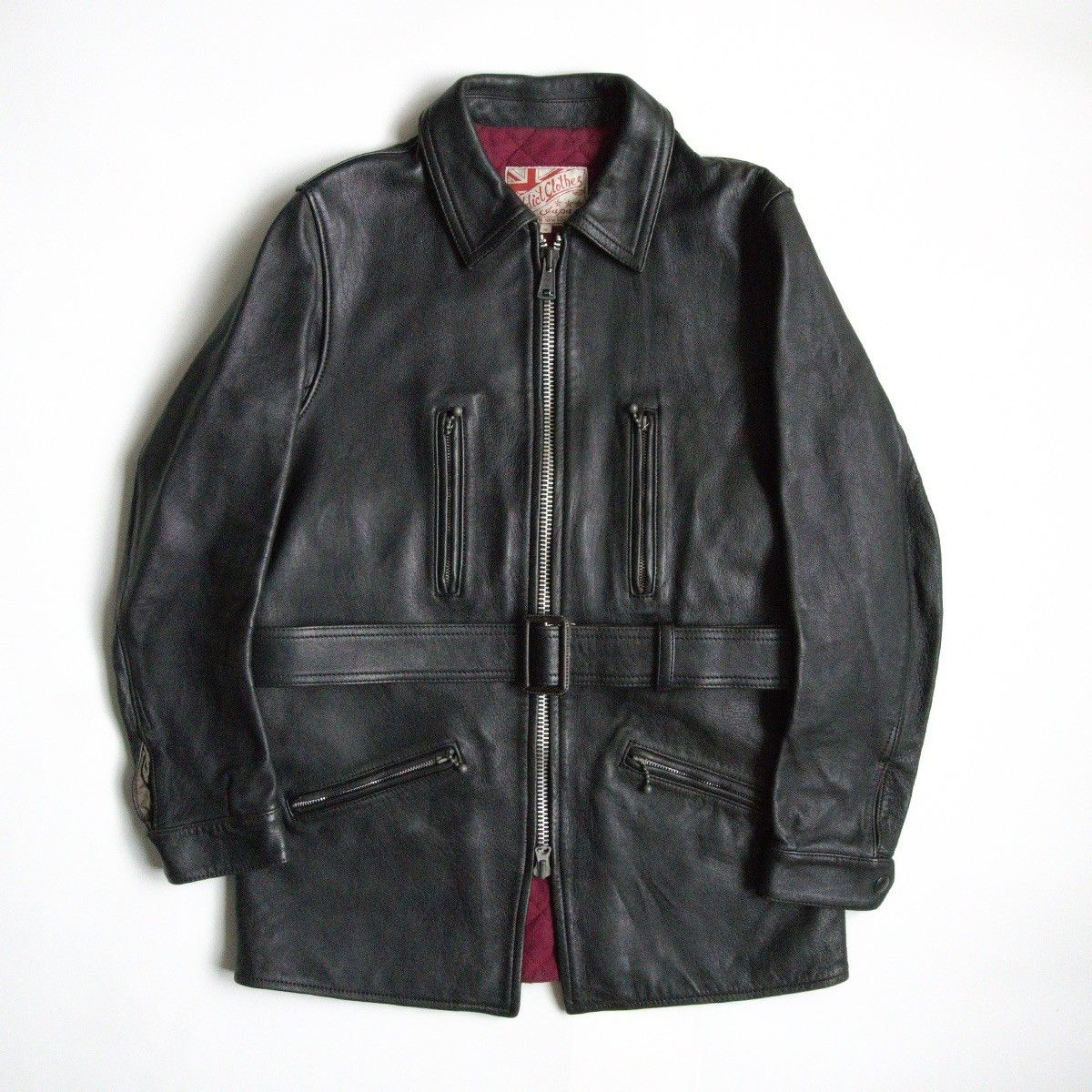限定品】ADDICT CLOTHES 【AD-18/DEERSKIN GREASER COAT】38