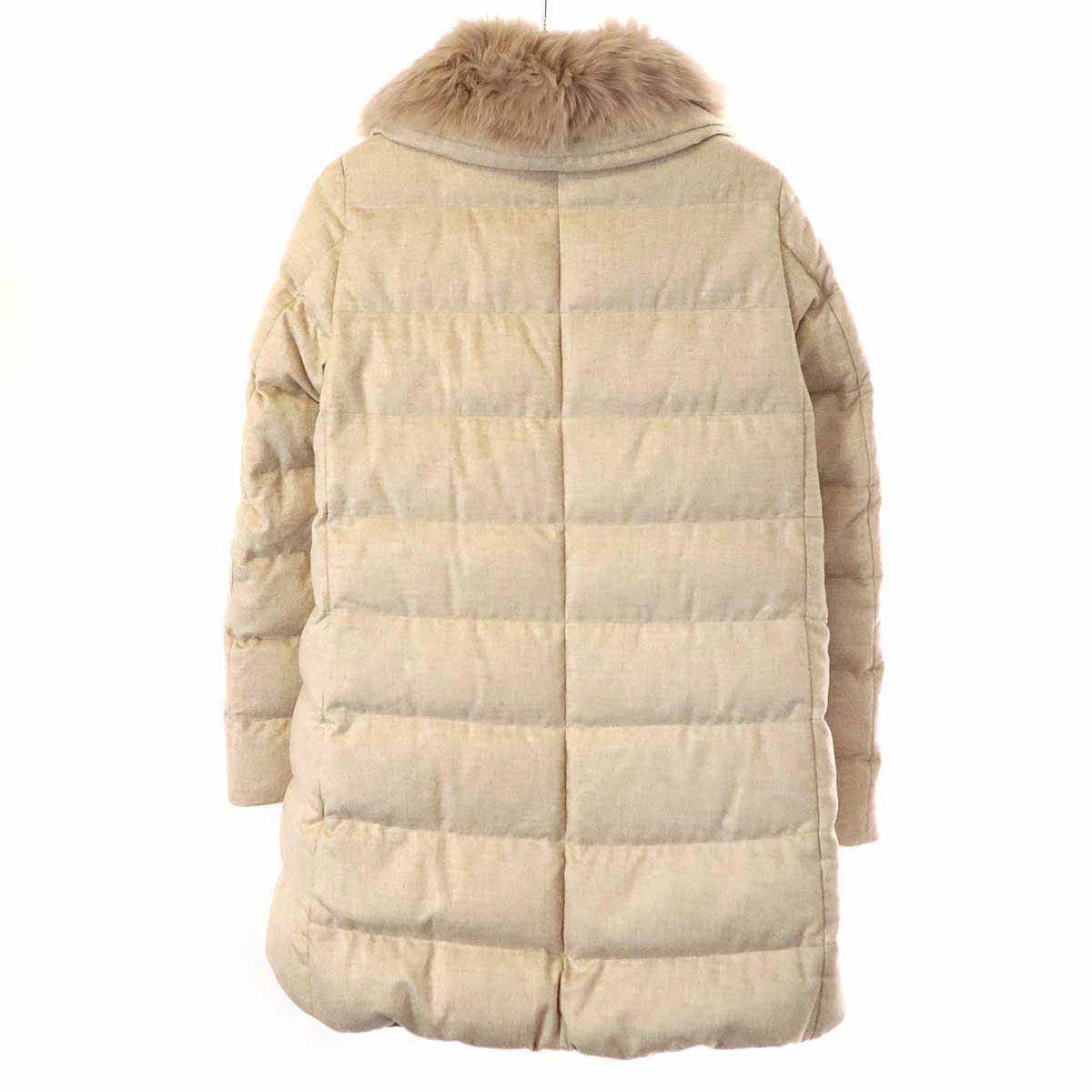 HERNO ヘルノ PIACENZA社製生地 シルクカシミヤフォックスファーダウン  