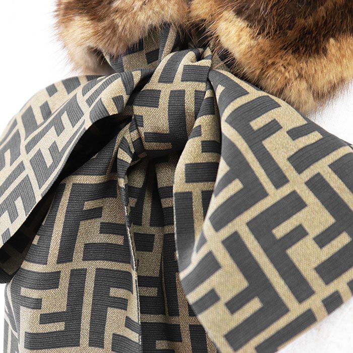 極美品】FENDI ROMA フェンディ ローマ ストール ミンク 2019年
