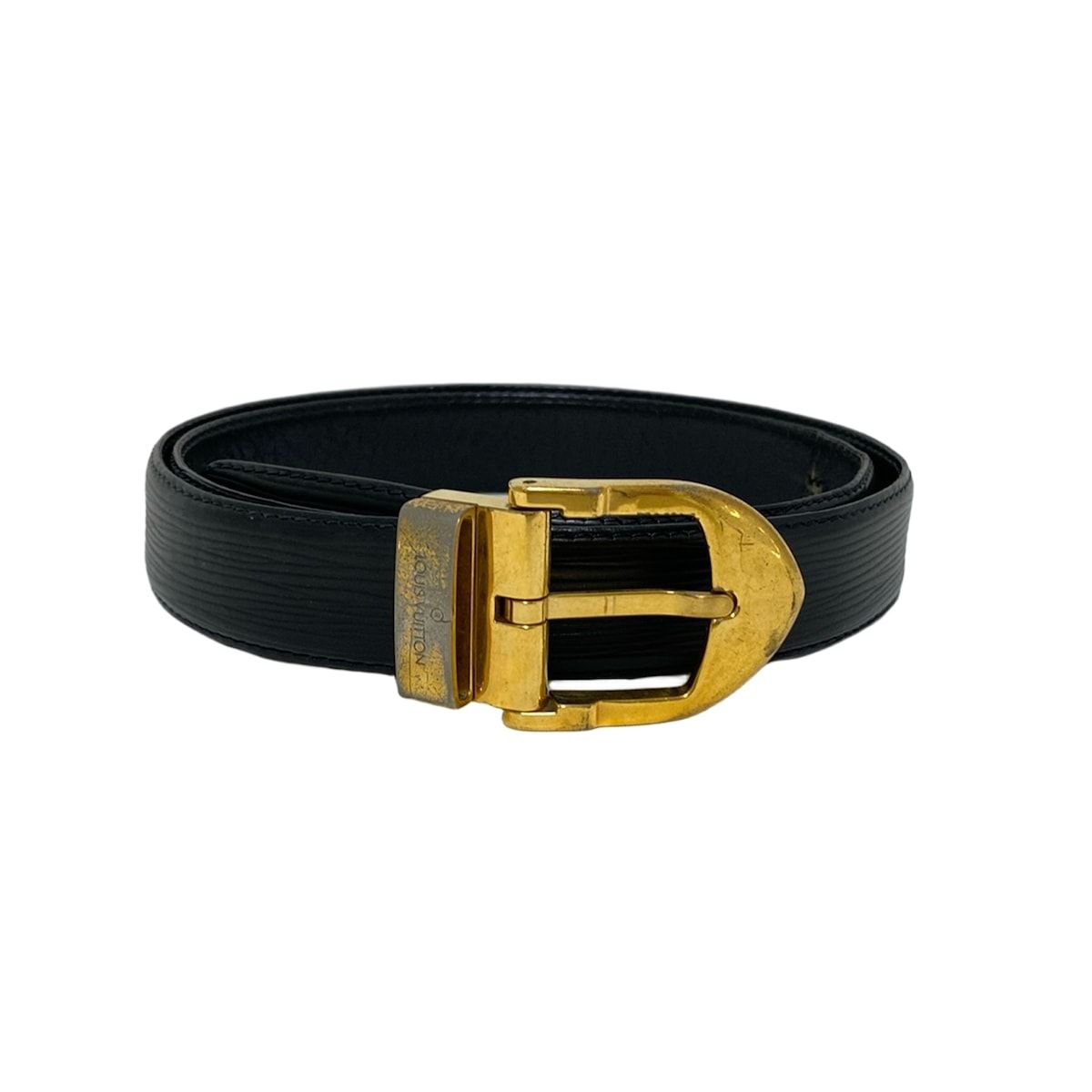 LOUIS VUITTON ルイヴィトン ベルト エピ サンチュールクラシック ゴールドバックル M6832 ノワール レザー