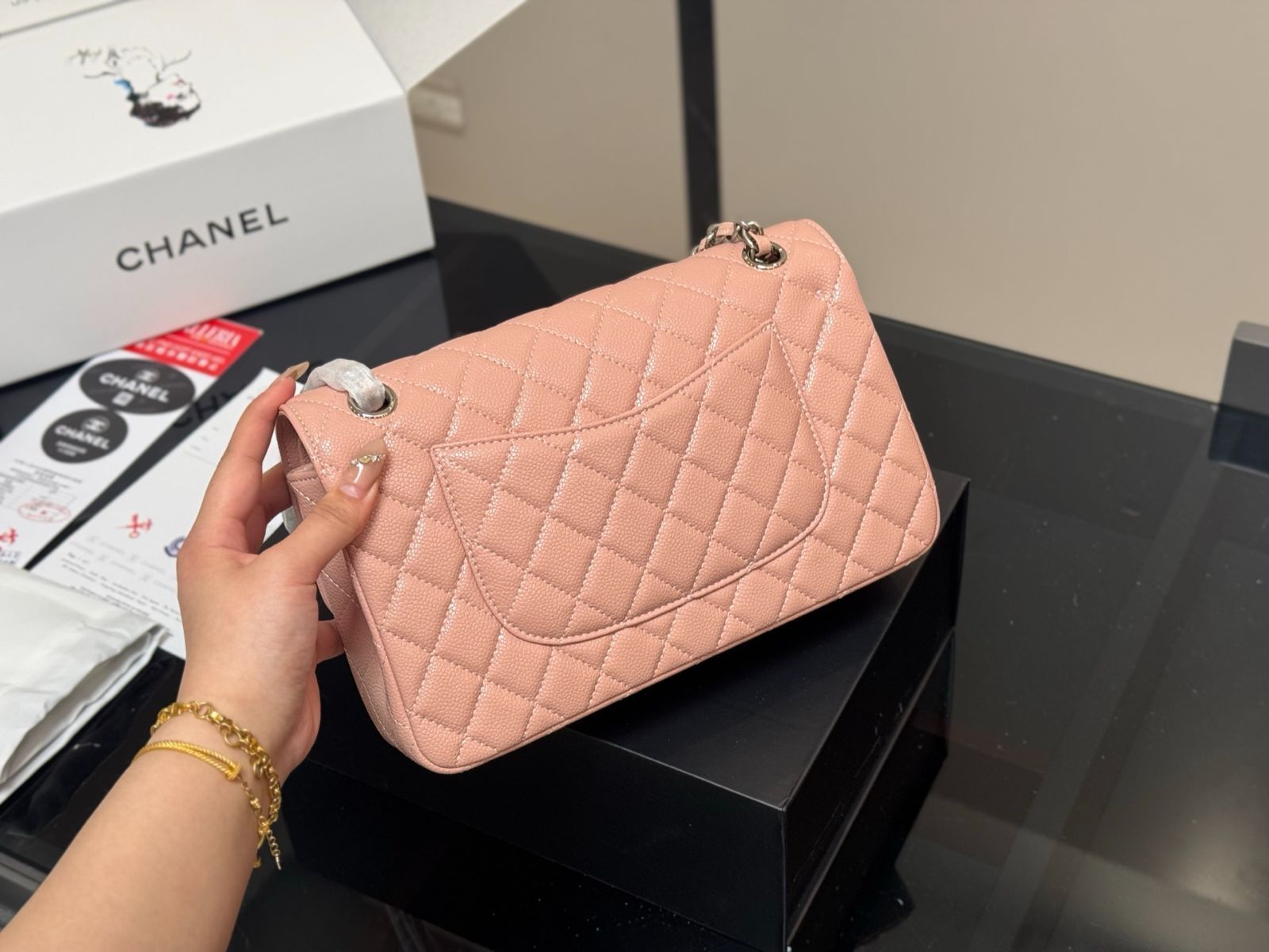 今日 CHANEL CF 25cm トップグレード サーモンレザー クラシックフラップバッグ-MM輸入-MM輸入2 DECORATOM_COM_BR