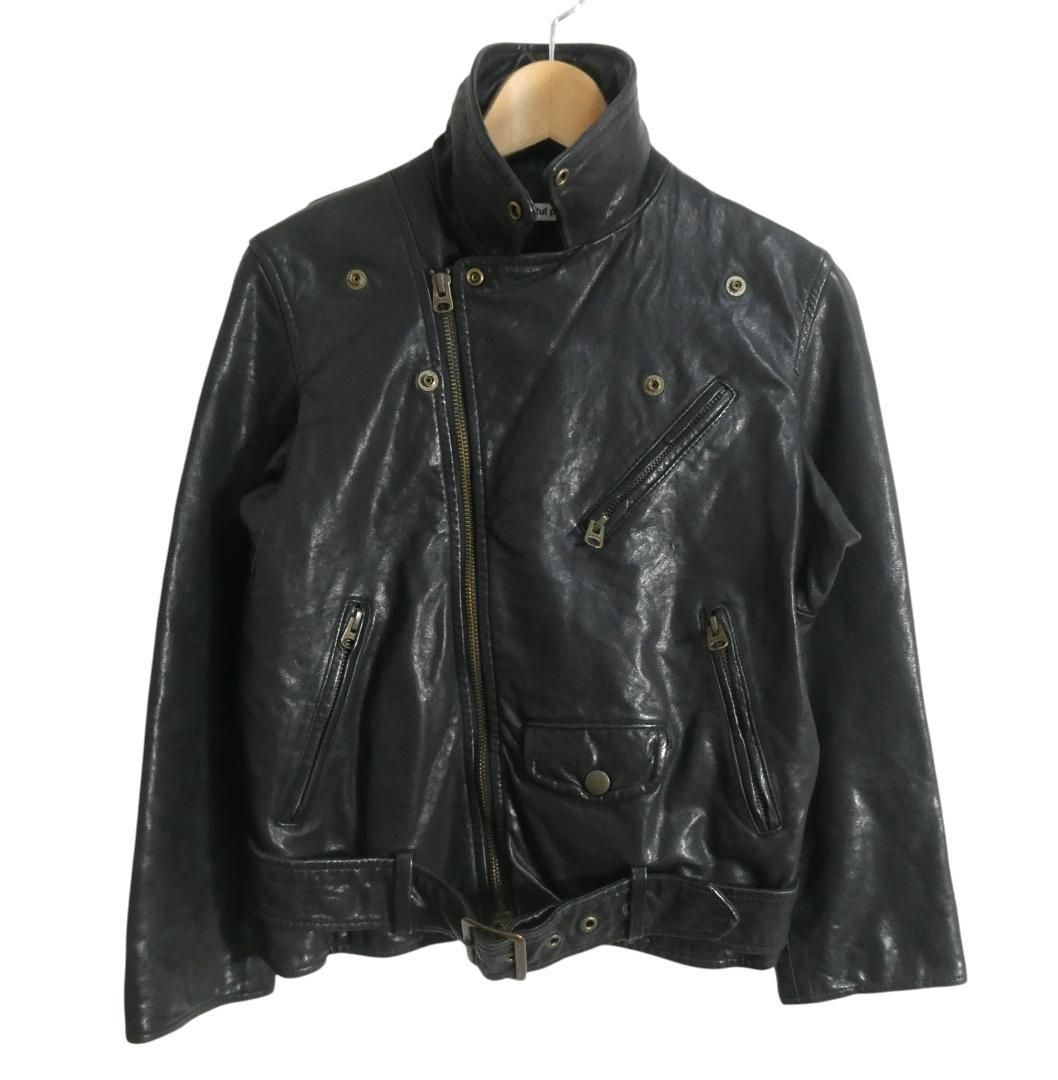 Beautiful People レザーライダースベスト130 beautiful people ビューティフルピープル サイズ130 ラムレザー 羊側