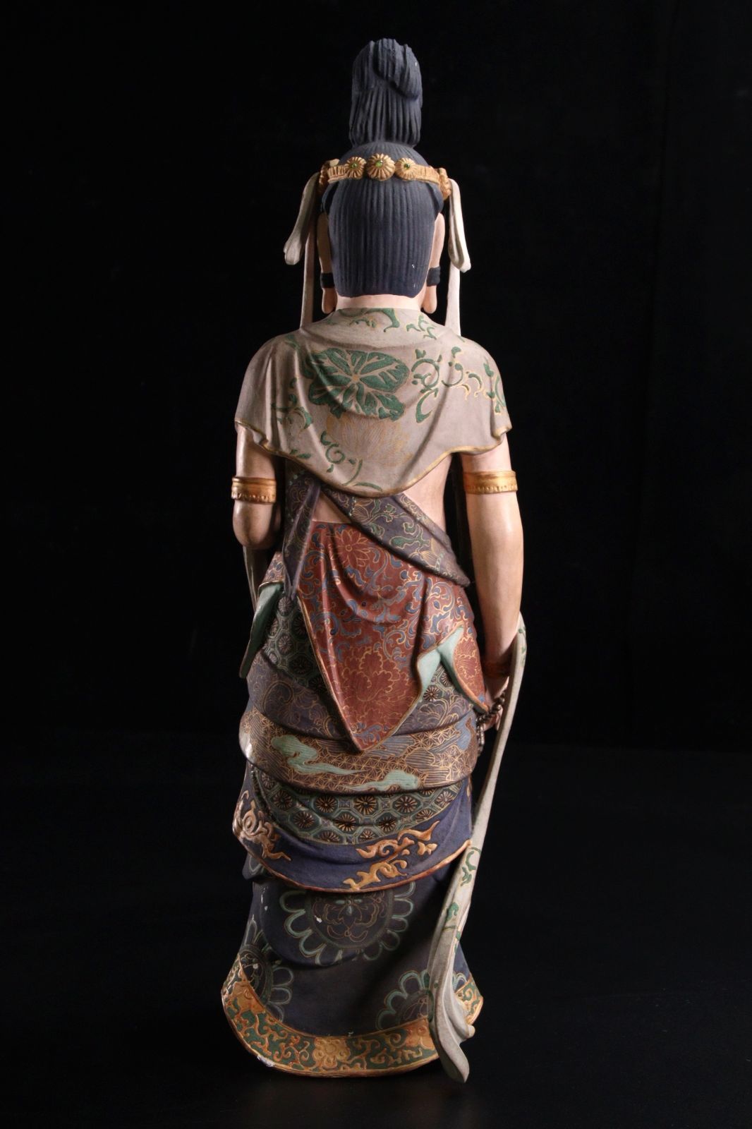木彫りの仏像 高さ71㎝　木彫 一刀彫 木像 彫刻 仏教 古美術 古道具 骨董 木彫りの仏像 高さ71㎝ 木彫 一刀彫 木像 彫刻 仏教 古美術 古道具