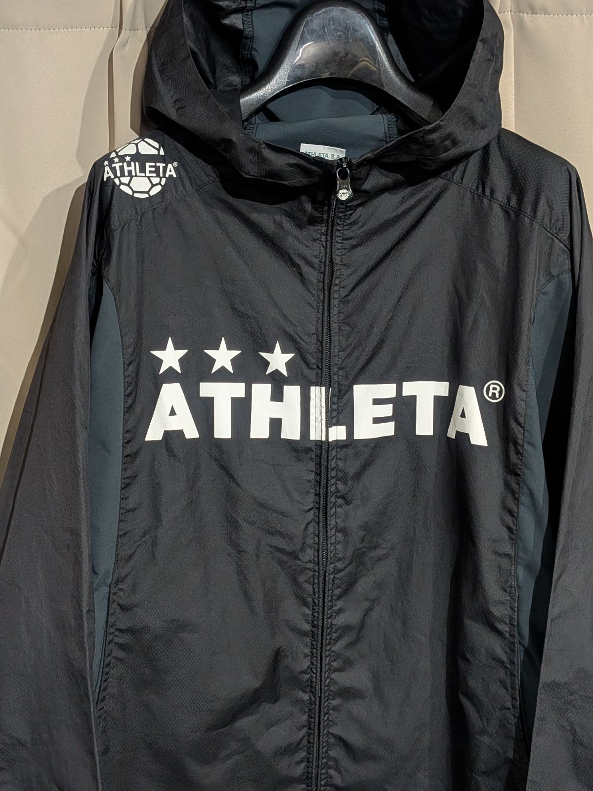 ATHLETA アスレタ ウィンドブレーカー 上下 セットアップ 黒 ML 【公式