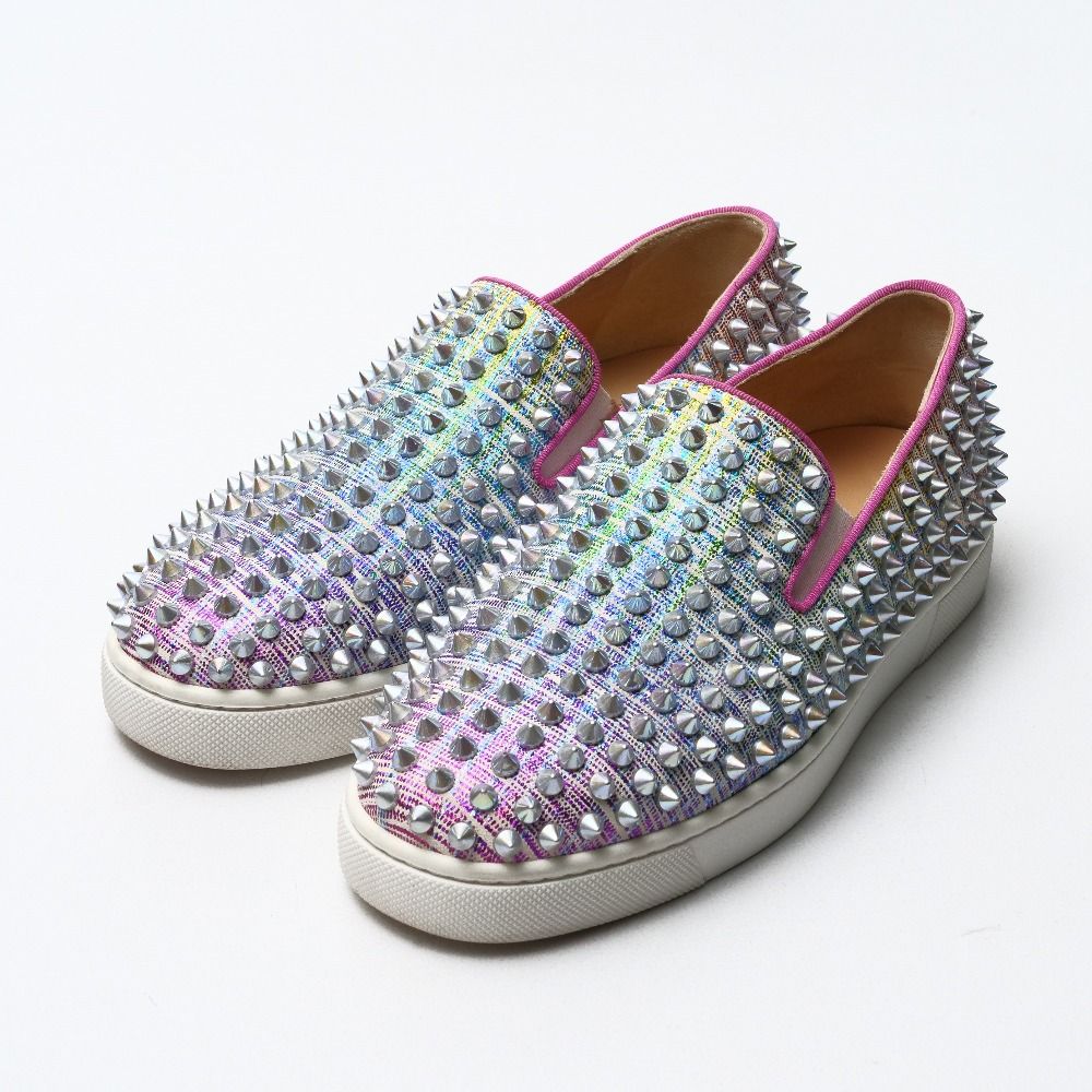 Christian Louboutin クリスチャンルブタン ローラーボート スニーカー サイズ36.5 スタッズ スリッポン イタリア製 ブランド古着 20250502|RA4516