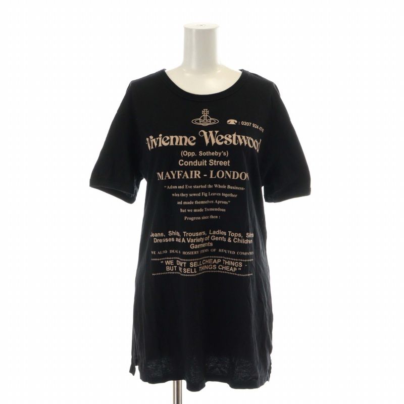 ヴィヴィアンウエストウッド Vivienne Westwood ANGLOMANIA アングロマニア Tシャツ カットソー 半袖 クルーネック オーブ ロゴ  プリント XL 黒 ブラック /XZ □GY14 - メルカリ