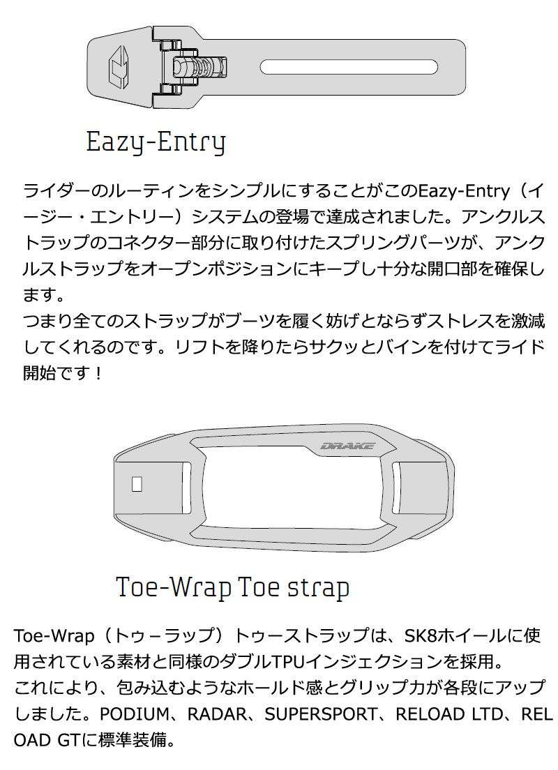 24-25 DRAKE / ドレイク SUPERSPORT スーパースポーツ メンズ ビンディング バインディング カービング スノーボード パーク カービング 2025