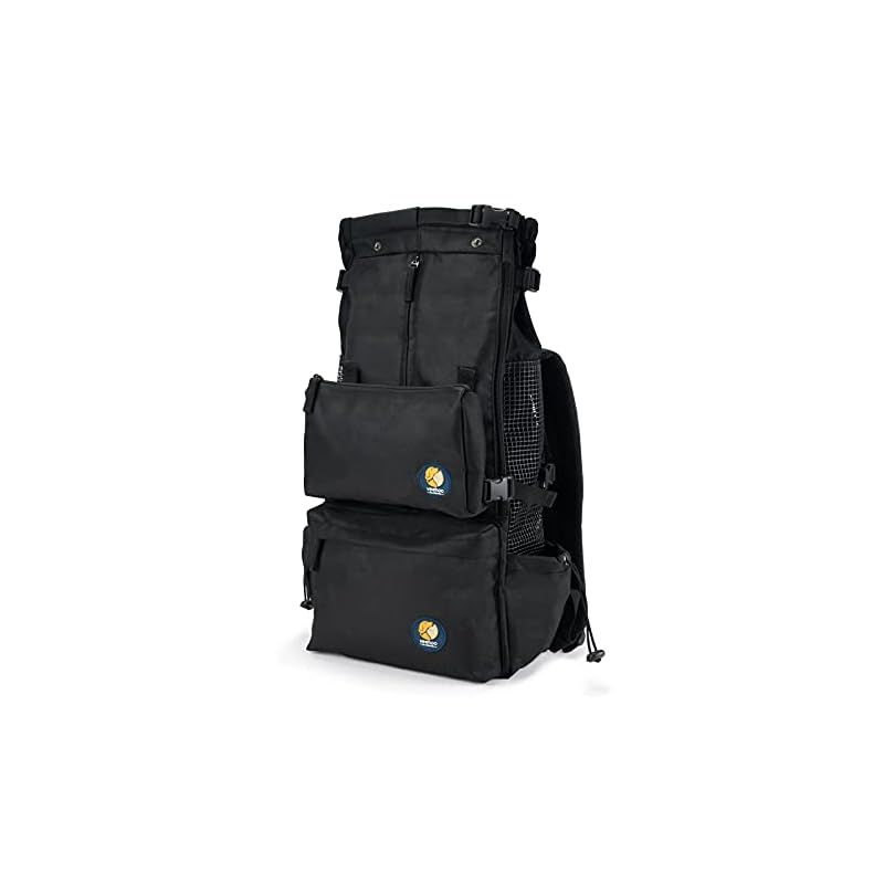 Veehoo ペットバッグ ペット抱っこバッグ リュック型 ペット用 抱っことおんぶ兼用バッグ キャリー 肩パット 通気 両手解放 快適 お出かけ用調節可能な犬用バックパックキャリア 大型中型犬/猫兼用 胸囲約92cm、背面長約64cm 1