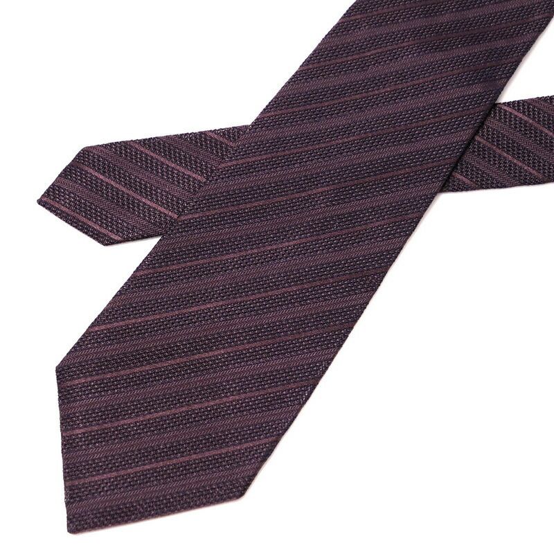 美品Ermenegildo Zegna Couture エルメネジルド ゼニア ナポリクチュール シルク ネクタイ ジャガードタイ レジメンタルタイ 幅9cm イタリア製 ブランド古着【中古】20230905/GN7129