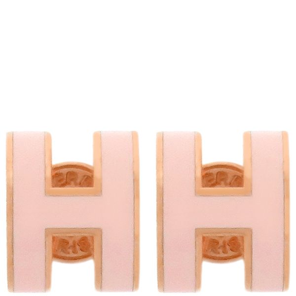 ローズゴールド H型 ピアス エルメス HERMES ピアス ポップアッシュ Hピアス ミニ GP