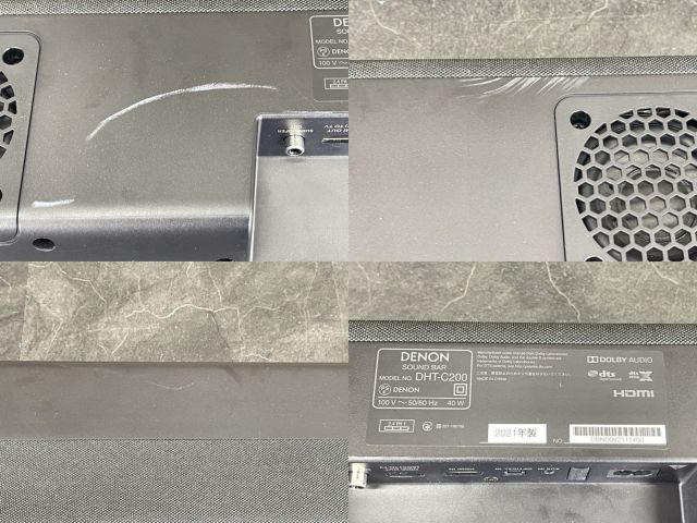 デノン サウンドバー 【中古】 DENON SOUNDBAR DHT-C200 2021年製 オーディオ機器 ブラック/58227