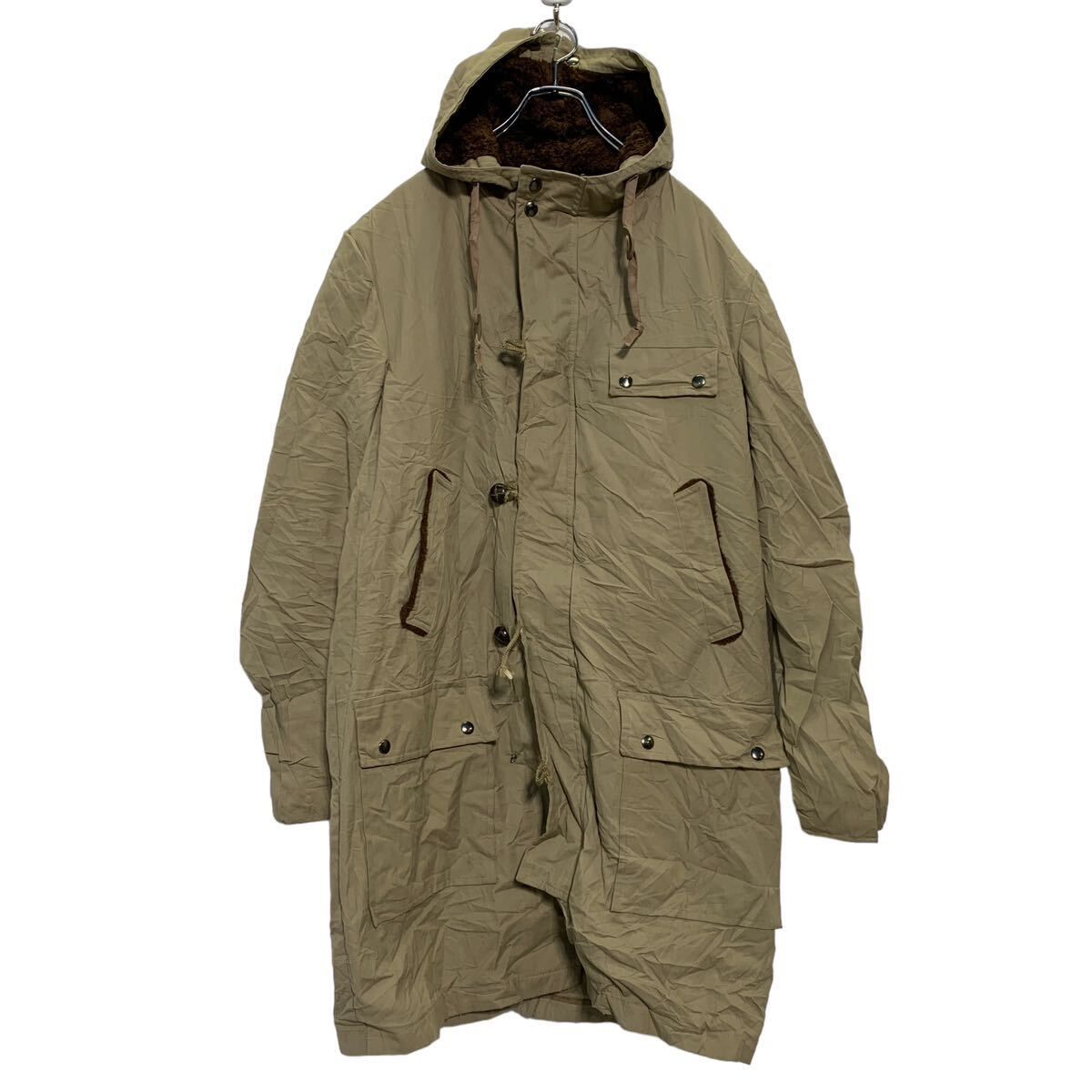 Sears モッズコート 42 XL～ ベージュ カーキ シアーズ 60's TALONジップ 裏ボア 裏チェック 古着卸 アメリカ仕入 a603-5747