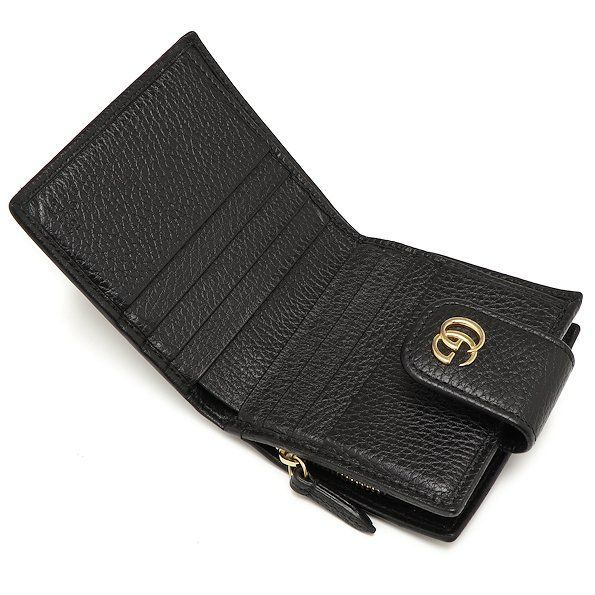 グッチ 財布 GGマーモント 二つ折り財布 レザー ブラック GUCCI - メルカリ