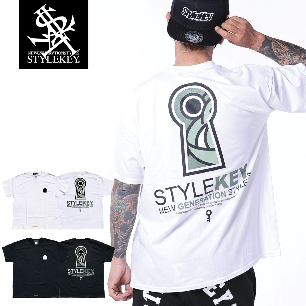 STYLEKEY スタイルキー 半袖Tシャツ KEYHOLE S/S TEE(SK23SU-SS08) ストリート 鍵穴 ヒップホップ レゲエ ロック B系 バンド ロゴ 大きいサイズ
