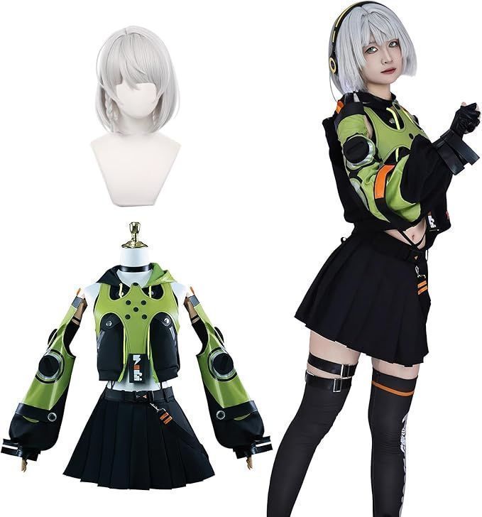 ゼンレスゾーンゼロ コスプレ衣装 ウイッグ アクセサリー !-利用不可文字-! アンビ ィ 全セット デマラ コスチューム ハロウィン イベント