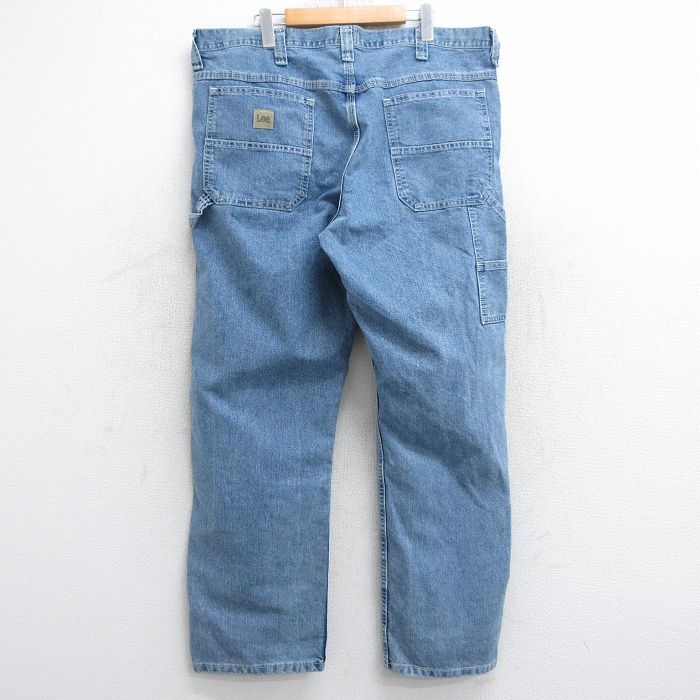 W40/古着 リー Lee ペインター パンツ メンズ 大きいサイズ 薄紺 ネイビー デニム 25aug13 中古 ボトムス ロング