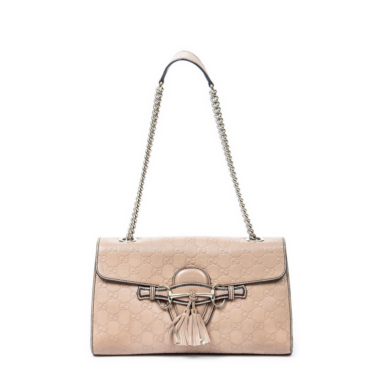 GUCCI グッチ中エミリーチェーンベージュグッチッシマA