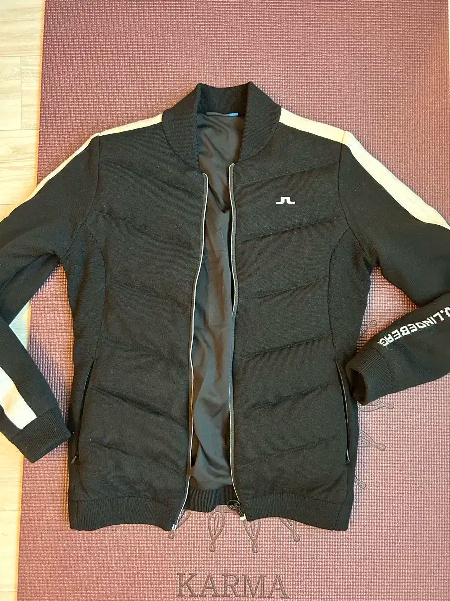 J.LINDEBERG J.リンドバーグ ブラック ニット ダウン アウター XS 44 55 LLC-HASEGAWATOSO_COM