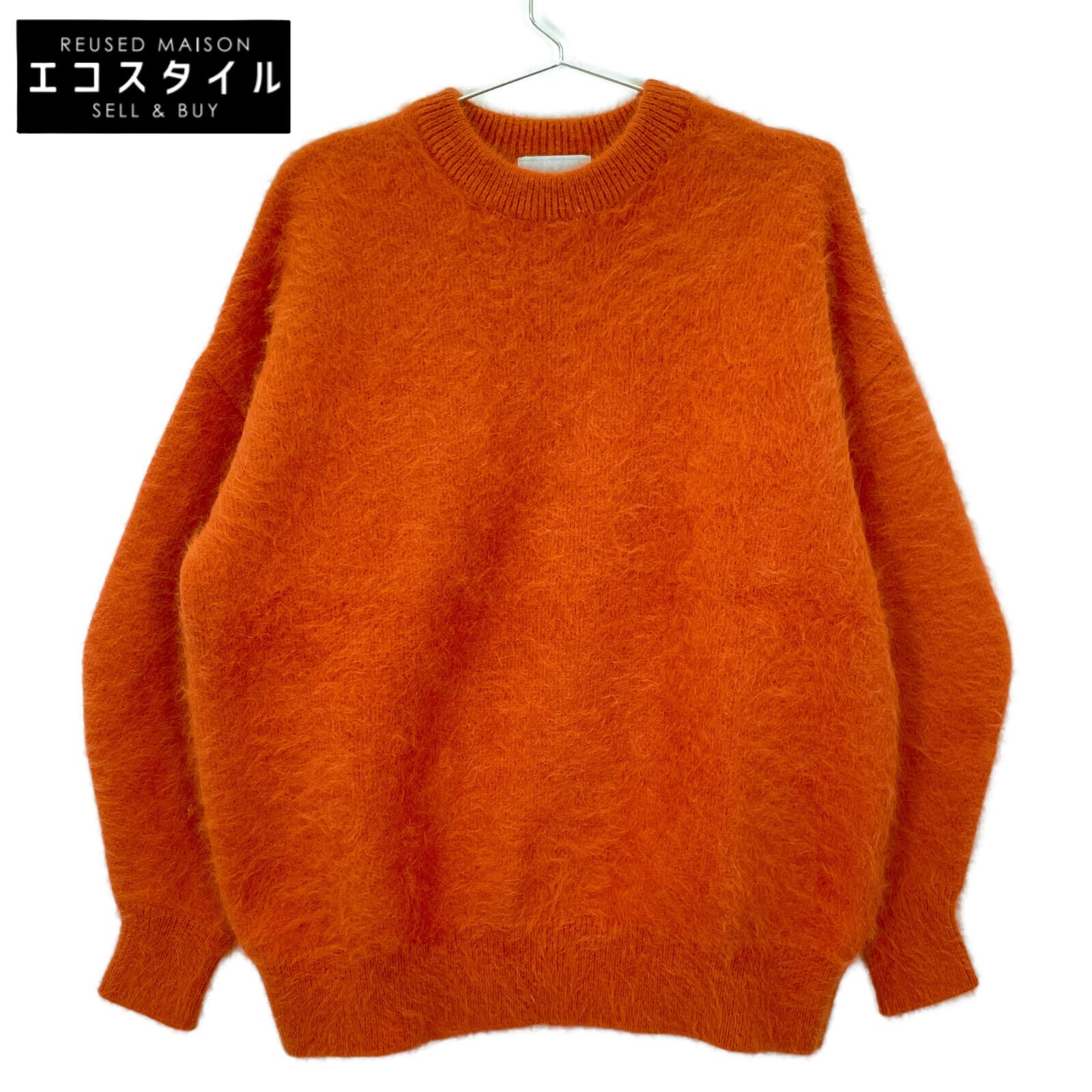 CLANE クラネ 15106-2332 23 AW ﾚｯﾄﾞ ｱﾝｺﾞﾗ ﾌﾞﾙｷｰｽﾘｰﾌﾞﾆｯﾄTﾄｯﾌﾟｽ 1