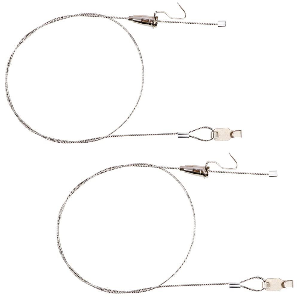 ピクチャー レール ワイヤー フック 金具 吊り下げ 2本セット ロープ フック フック 壁掛け 写真/額縁/掛け軸/絵画/壁掛け 展示 用 耐久性に ワイヤー レキシブルに調整可能 穴3.0 1.0-2.5線に対