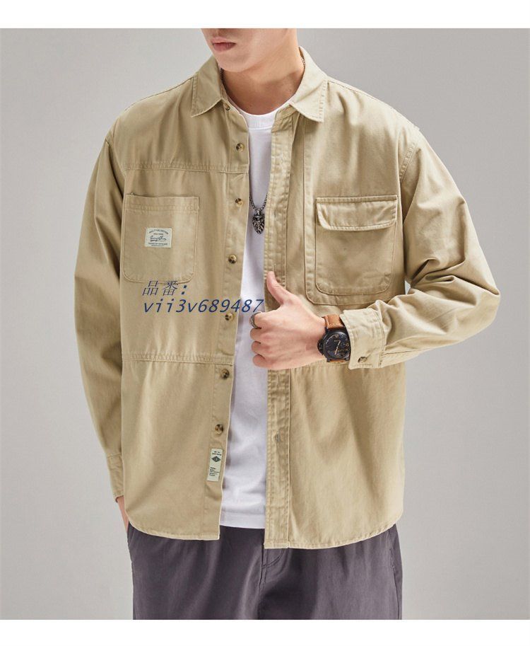 ミリタリーシャツ ジャケット シャツ メンズ 長袖 ワークシャツ カーゴシャツ ボタンダウンシャツ アメカジ ライトアウター 細身 春 秋 アウター ワークシャツ ミリタリー ジャケット 大きいサイズ シャツ