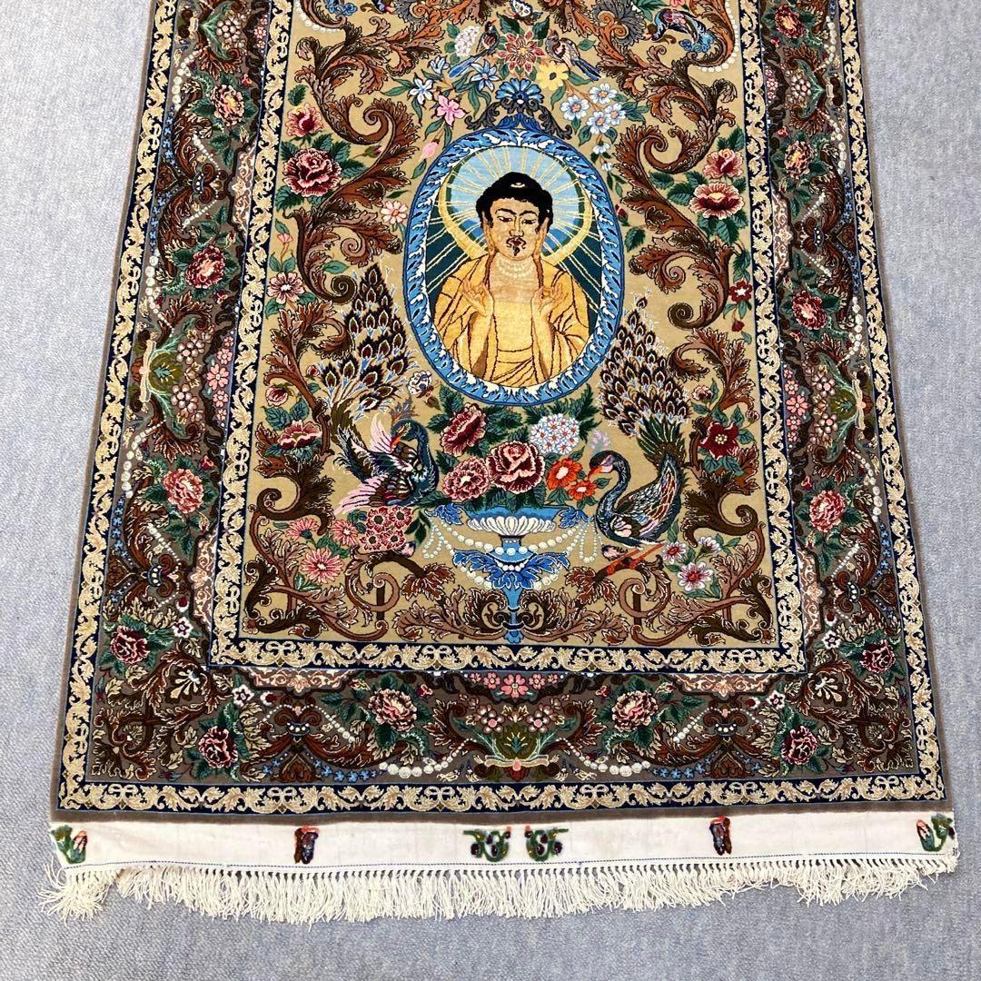 144万ノットイスファハンシェール工房シルクウールペルシャ絨毯167×109