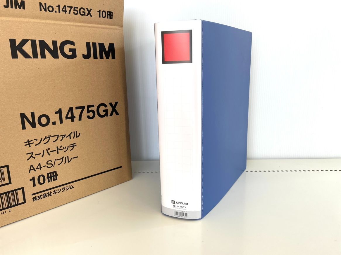 KING JIM キングジム キングファイル スーパードッチ 特厚 150mm 青 KJ-3515-BLX5 50mmとじ 日用品・文房具・手芸用品 10個セット KING JIM