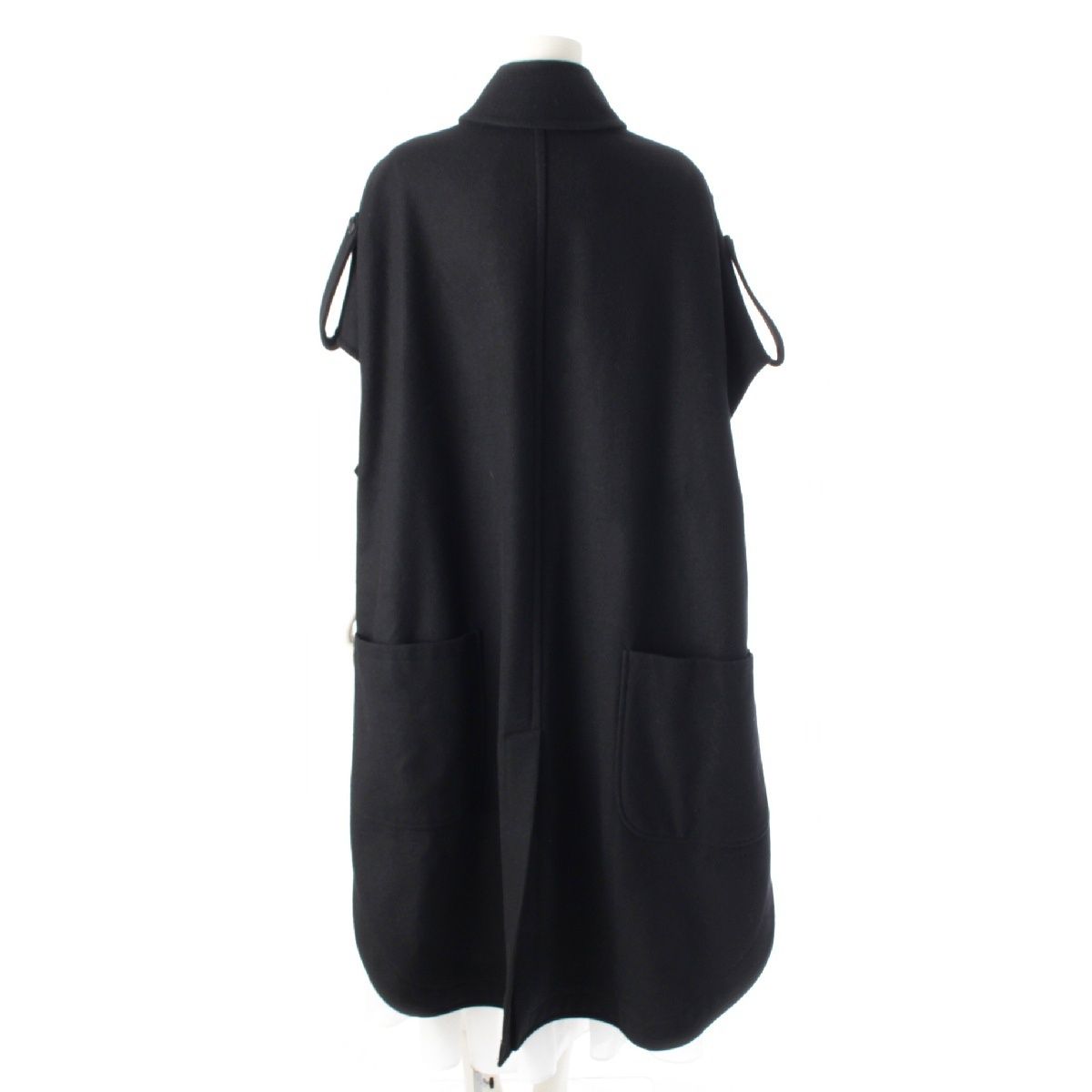 Y'S　ニットポンチョコート　ケープコート　ヨウジヤマモト Yohji Yamamoto Y's ブラック ポンチョコート Y'S ニットポンチョ