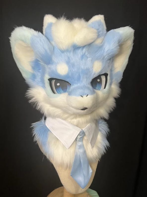 ファースーツ 着ぐるみセット NO.111 ドラゴン 水色 ケモノ ファースーツ 全頭ヘッド ぬいぐるみ コスプレ コスチューム kigurumi