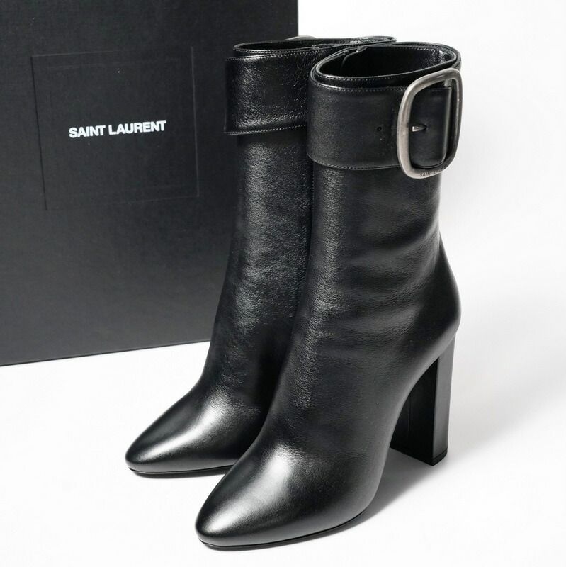 ■未使用品■SAINT LAURENT PARIS サンローラン パリ《529330》 レザー ブーツ 靴 サイズ37（23.5cm相当）イタリア製 20231023/GO3779