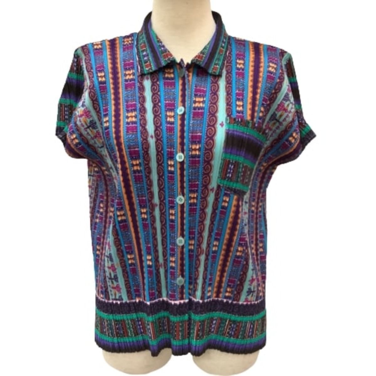 pleats please isseymiyake 貨幣柄 半袖シャツ カーデ ♪♪ISSEY MIYAKE イッセイミヤケ PLEATS PLEASE シャツ