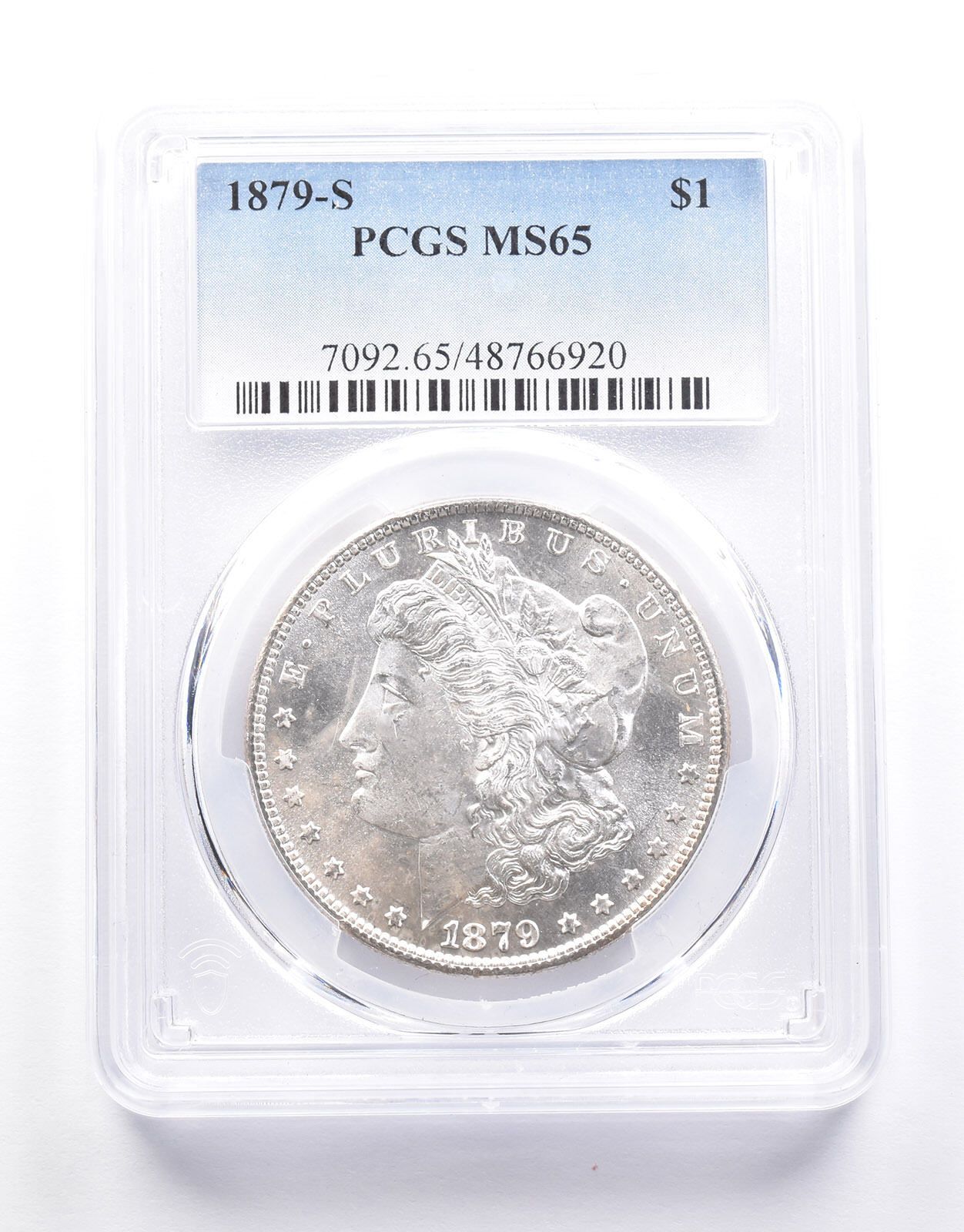 1879-S モルガン銀貨 MS65 PCGS INSANE T 1879 S Morgan Silver