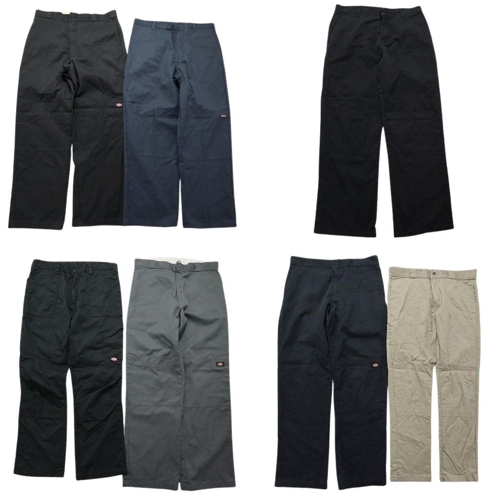 古着卸 まとめ売り ディッキーズ Dickies ダブルニー パンツ 7枚セット メンズ W36 |W38 ワイドストレート ワークパンツ 古着 NB9736
