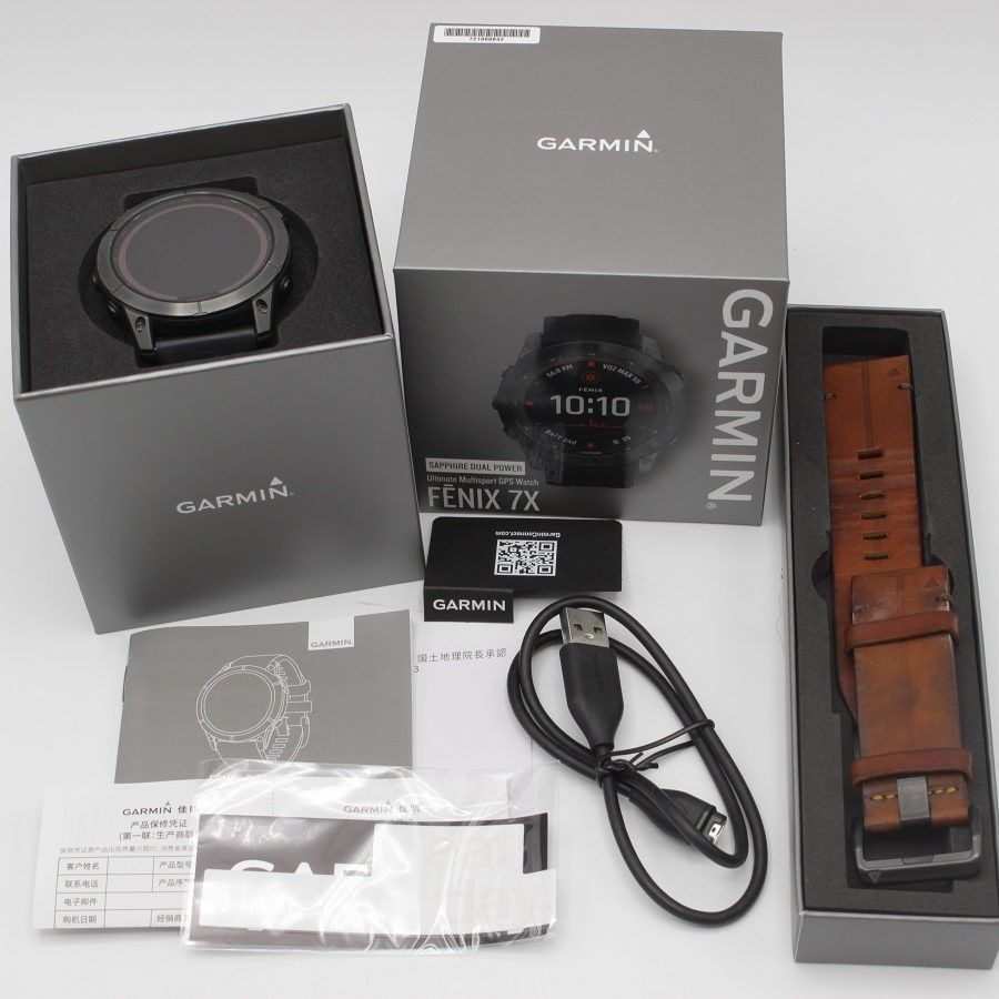 GARMIN fenix 7X Sapphire Dual Power 010-02541-31 Ti Carbon