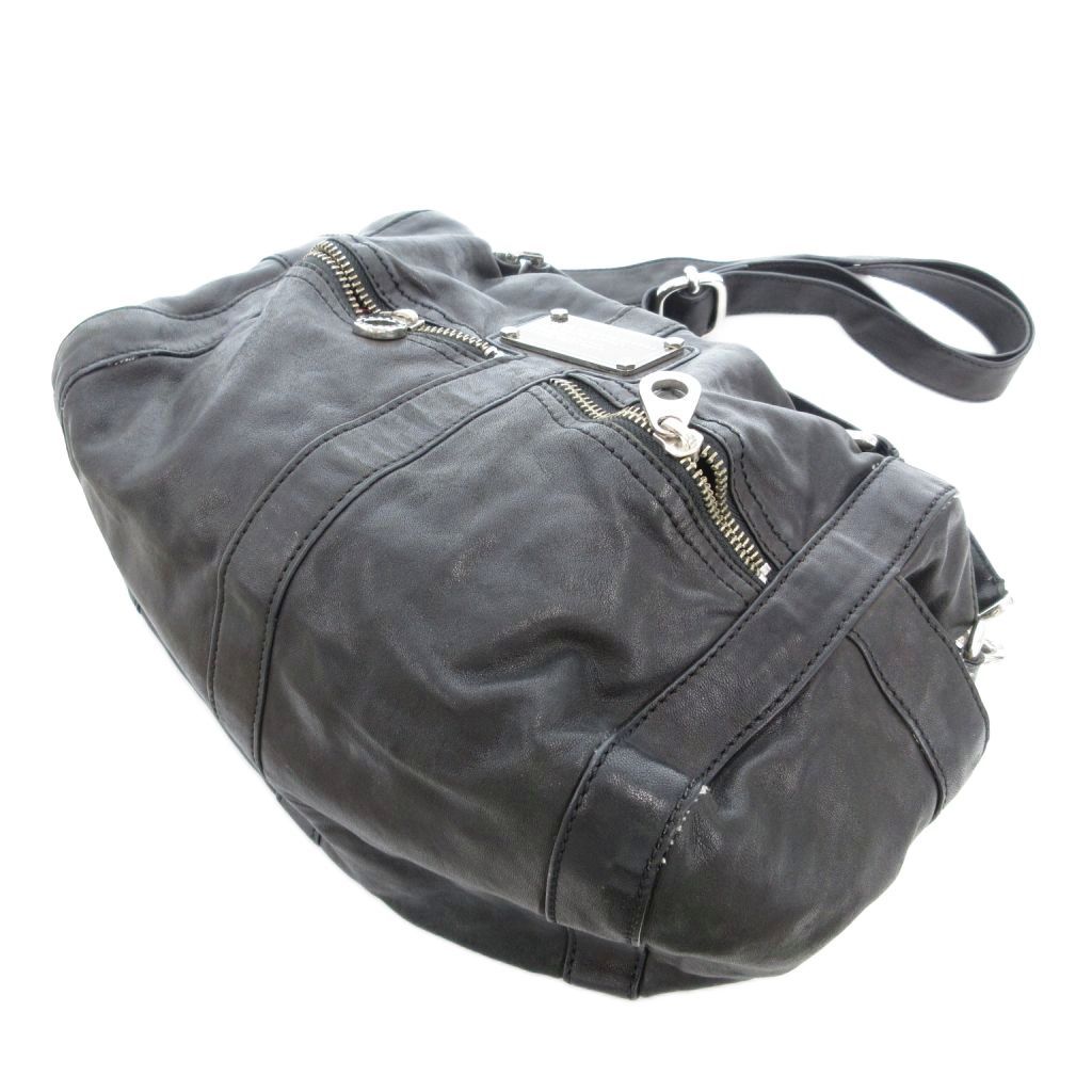 MARC JACOBS ブラックレザー ハンドバッグ　ブラック マークバイマークジェイコブス MARC by MARC JACOBS