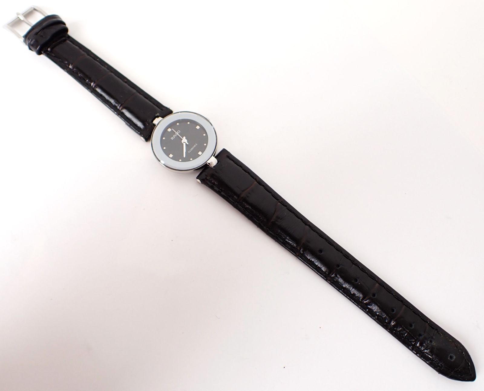美品 RADO(ラドー) フローレンス 318.3744.4 SS/革 QZ クォーツ 電池  