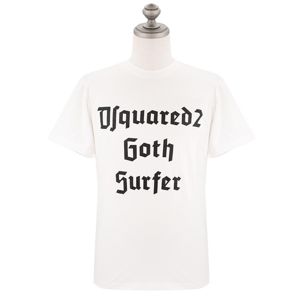 DSQUARED2 ディースクエアード 半袖Tシャツ S74GD1085 S23009 D2 GOTH SURFER T-SHIRT メンズ 男性 100 WHITE ホワイト